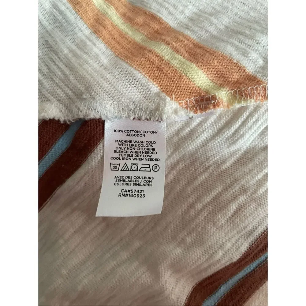 Lou & Grey Striped Maxi Tee Short Dress Sz Medium
